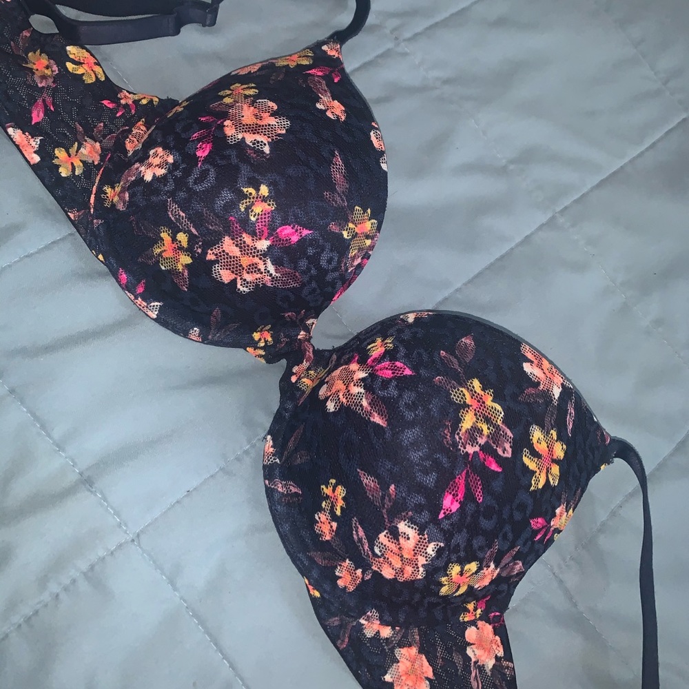 Pink push up bra